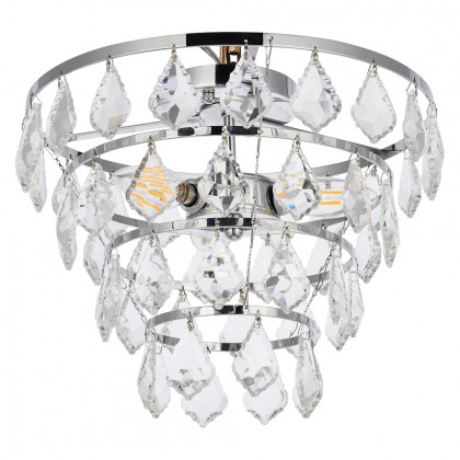 Elegant Flush Mount Light - Chrome, L 16" (1101F16C)
