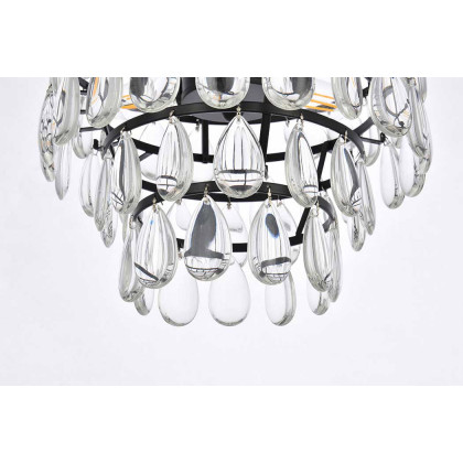 Elegant Pendant Light - Black, L 12" (1102D12BK)