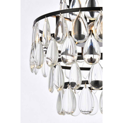 Elegant Pendant Light - Black, L 12" (1102D12BK)
