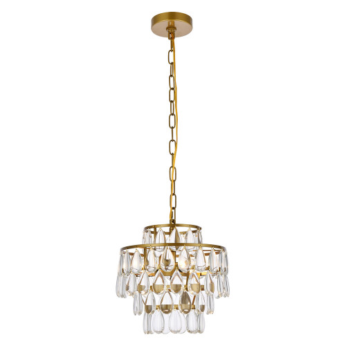 Elegant Pendant Light - Brass, L 12" (1102D12BR)