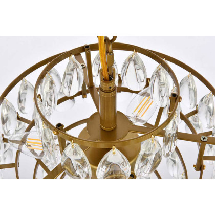 Elegant Pendant Light - Brass, L 12" (1102D12BR)