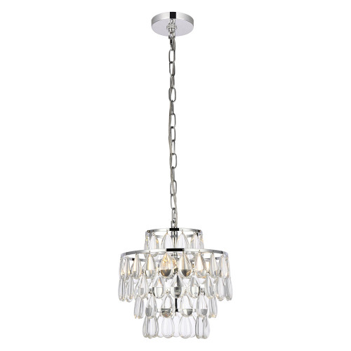 Elegant Pendant Light - Chrome, L 12" (1102D12C)