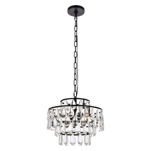 Elegant Pendant Light - Black, L 14" (1102D14BK)