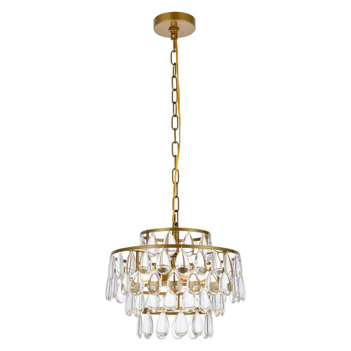 Elegant Pendant Light - Brass, L 14" (1102D14BR)