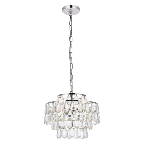 Elegant Pendant Light - Chrome, L 14" (1102D14C)