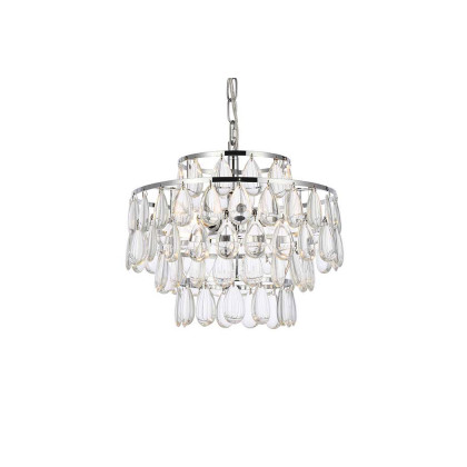 Elegant Pendant Light - Chrome, L 14" (1102D14C)