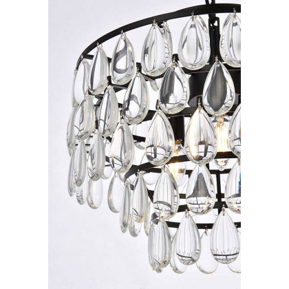 Elegant Pendant Light - Black, L 16" (1102D16BK)