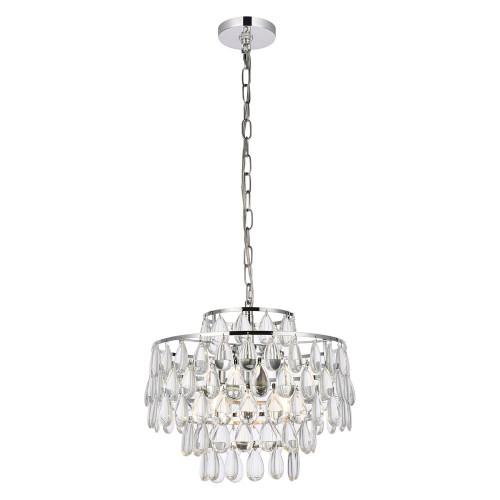Elegant Pendant Light - Chrome, L 16" (1102D16C)