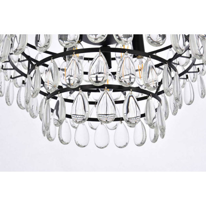 Elegant Pendant Light - Black, L 18" (1102D18BK)