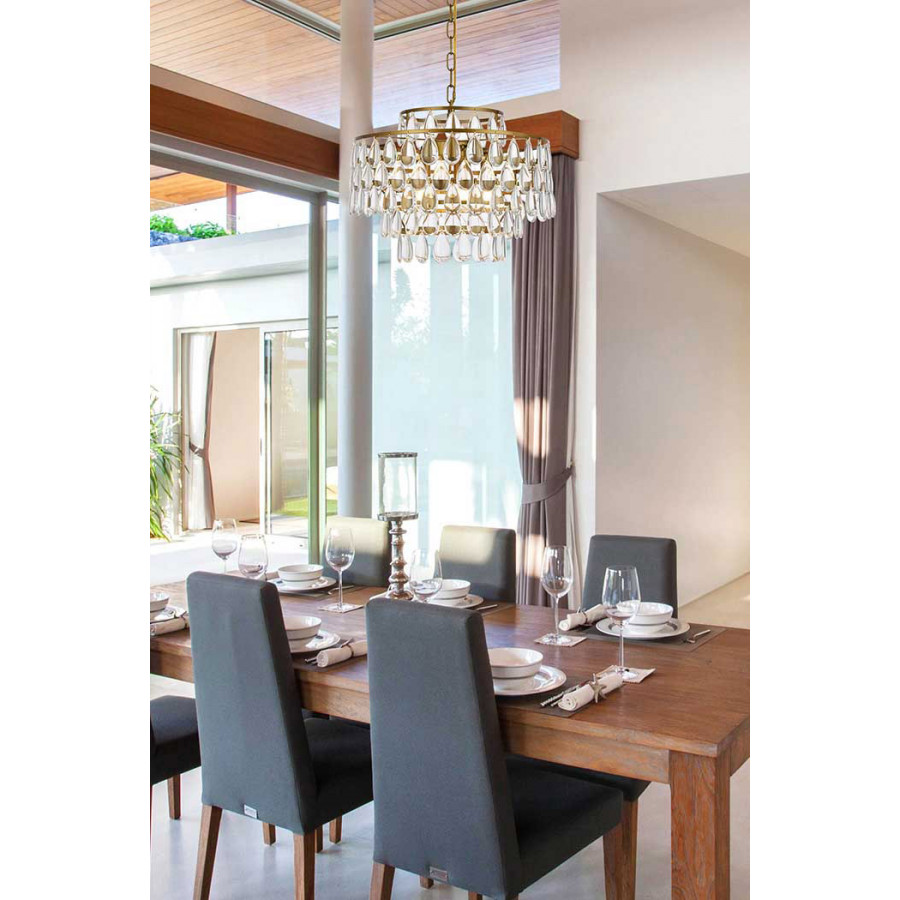 Elegant Pendant Light - Brass, L 18" (1102D18BR)