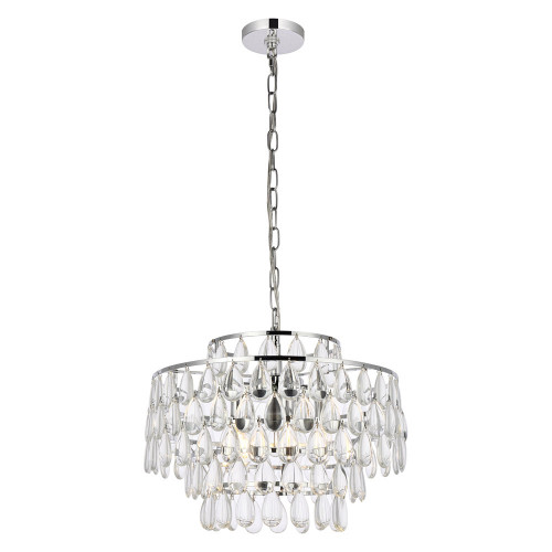 Elegant Pendant Light - Chrome, L 18" (1102D18C)