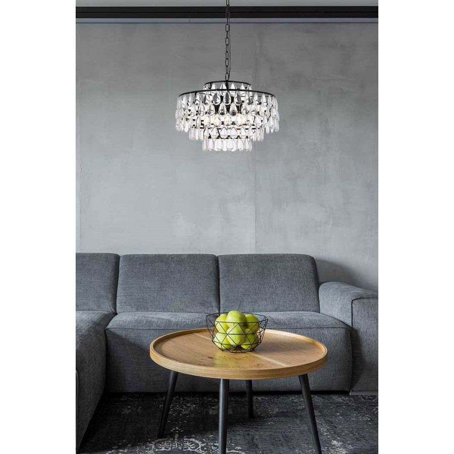 Elegant Pendant Light - Black, L 20" (1102D20BK)