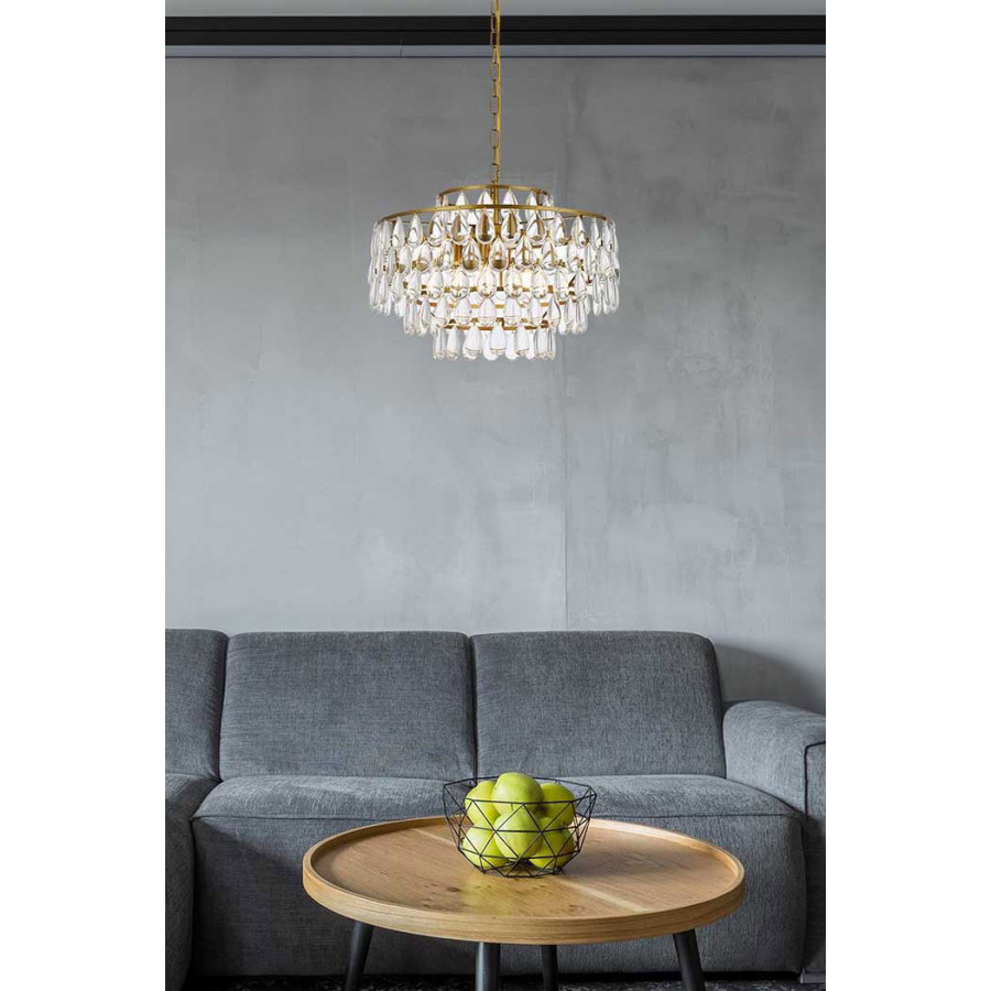 Elegant Pendant Light - Brass, L 20" (1102D20BR)