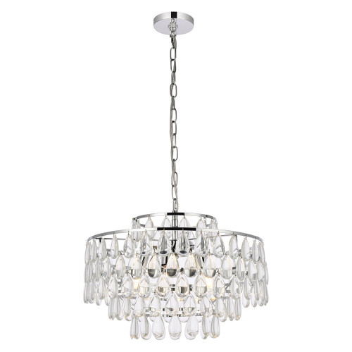 Elegant Pendant Light - Chrome, L 20" (1102D20C)