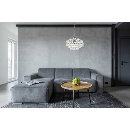 Elegant Pendant Light - Chrome, L 20" (1102D20C)