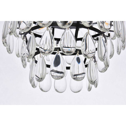 Elegant Flush Mount Light - Black, L 12" (1103F12BK)