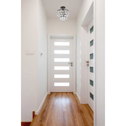 Elegant Flush Mount Light - Black, L 12" (1103F12BK)