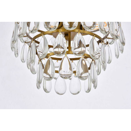 Elegant Flush Mount Light - Brass, L 12" (1103F12BR)