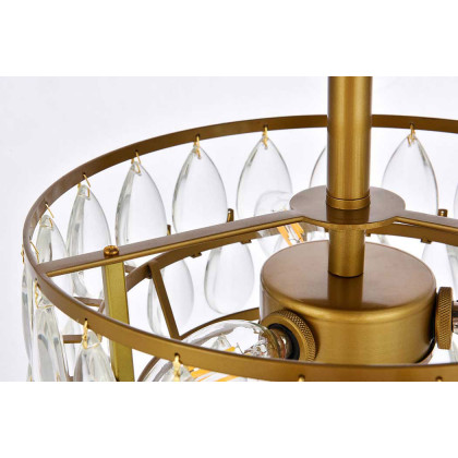 Elegant Flush Mount Light - Brass, L 12" (1103F12BR)
