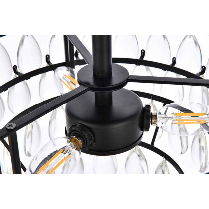 Elegant Flush Mount Light - Black, L 14" (1103F14BK)