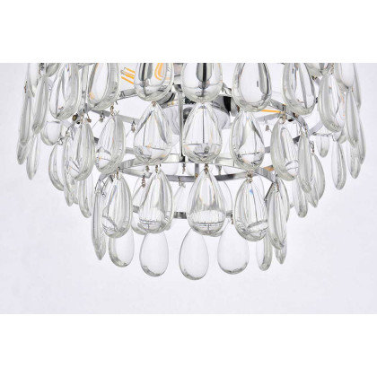 Elegant Flush Mount Light - Chrome, L 14" (1103F14C)