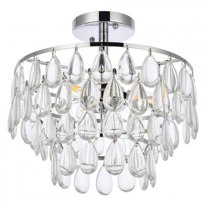Elegant Flush Mount Light - Chrome, L 14" (1103F14C)