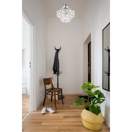 Elegant Flush Mount Light - Chrome, L 14" (1103F14C)