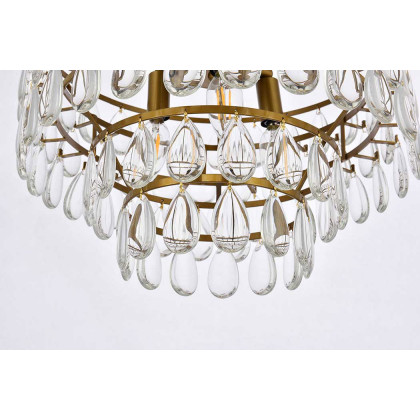 Elegant Flush Mount Light - Brass, L 16" (1103F16BR)