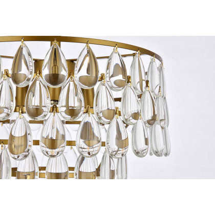 Elegant Flush Mount Light - Brass, L 16" (1103F16BR)