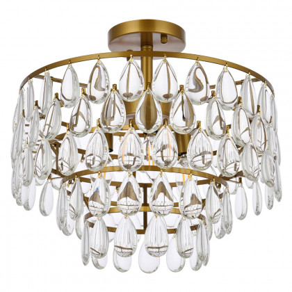 Elegant Flush Mount Light - Brass, L 16" (1103F16BR)