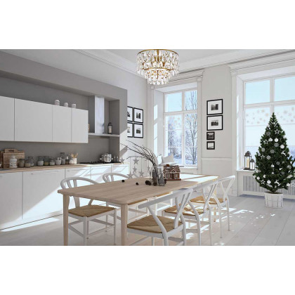 Elegant Flush Mount Light - Brass, L 16" (1103F16BR)