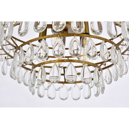 Elegant Flush Mount Light - Brass, L 20" (1103F20BR)