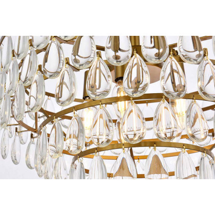 Elegant Flush Mount Light - Brass, L 20" (1103F20BR)