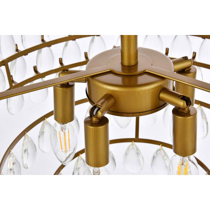 Elegant Flush Mount Light - Brass, L 20" (1103F20BR)