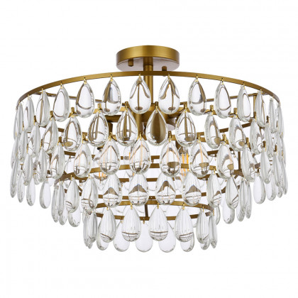 Elegant Flush Mount Light - Brass, L 20" (1103F20BR)
