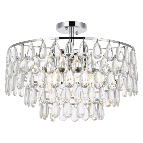 Elegant Flush Mount Light - Chrome, L 20" (1103F20C)