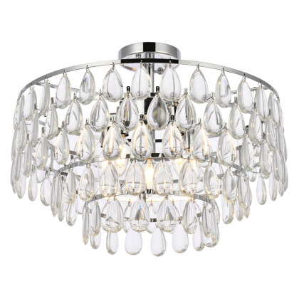 Elegant Flush Mount Light - Chrome, L 20" (1103F20C)