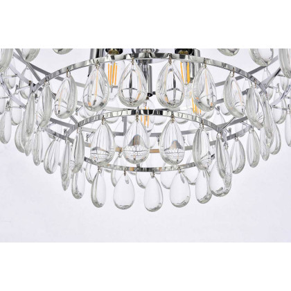 Elegant Flush Mount Light - Chrome, L 20" (1103F20C)
