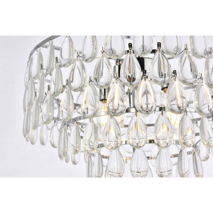 Elegant Flush Mount Light - Chrome, L 20" (1103F20C)