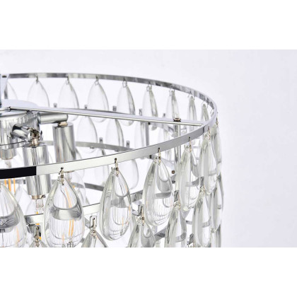Elegant Flush Mount Light - Chrome, L 20" (1103F20C)
