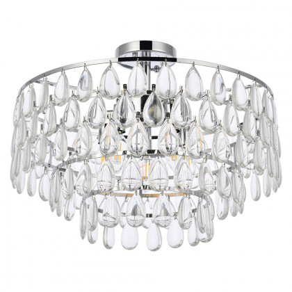 Elegant Flush Mount Light - Chrome, L 20" (1103F20C)