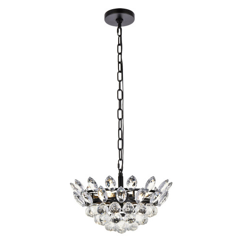 Elegant Pendant Light - Black, L 14" (1104D14BK)
