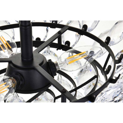Elegant Pendant Light - Black, L 14" (1104D14BK)