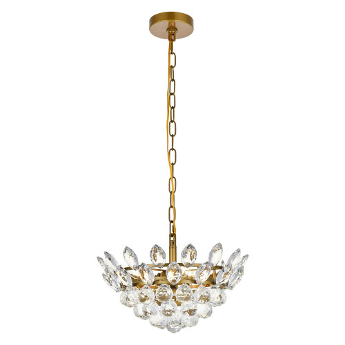 Elegant Pendant Light - Brass, L 14" (1104D14BR)