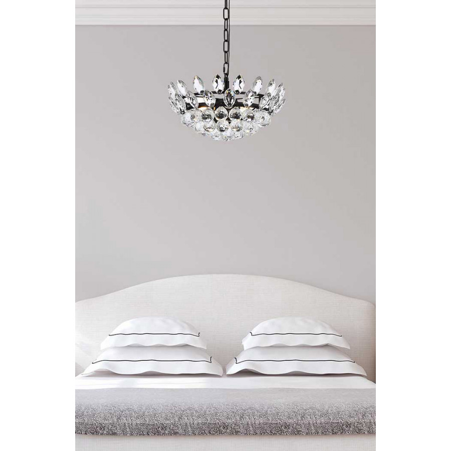 Elegant Pendant Light - Black, L 16" (1104D16BK)