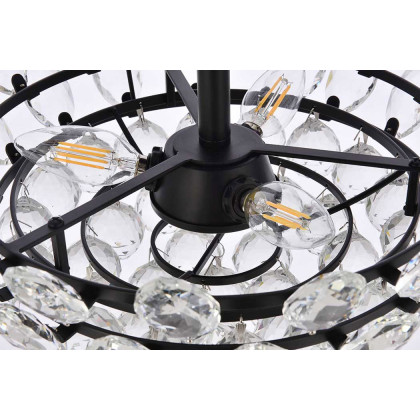 Elegant Pendant Light - Black, L 16" (1104D16BK)