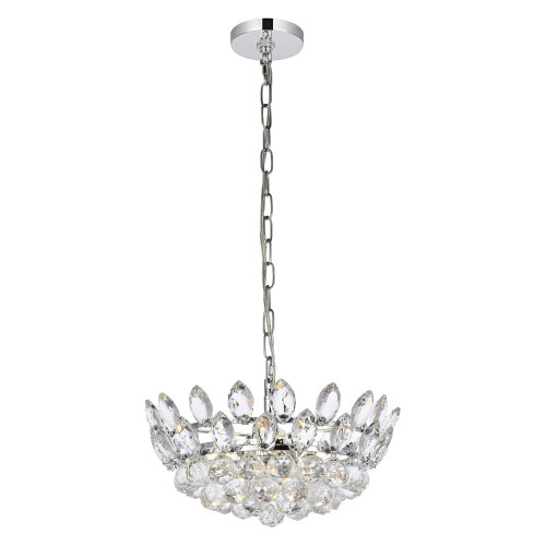 Elegant Pendant Light - Chrome, L 16" (1104D16C)
