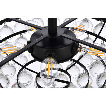 Elegant Pendant Light - Black, L 18" (1104D18BK)