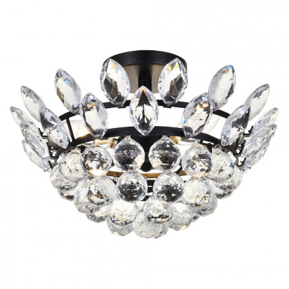 Elegant Flush Mount Light - Black, L 14" (1105F14BK)