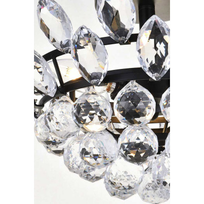 Elegant Flush Mount Light - Black, L 14" (1105F14BK)